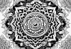 Chakras with mandala tattoo idea