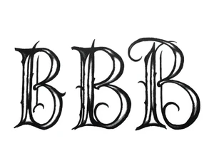 The letters "BB", with the letters overlapping, make it look artsy tattoo idea