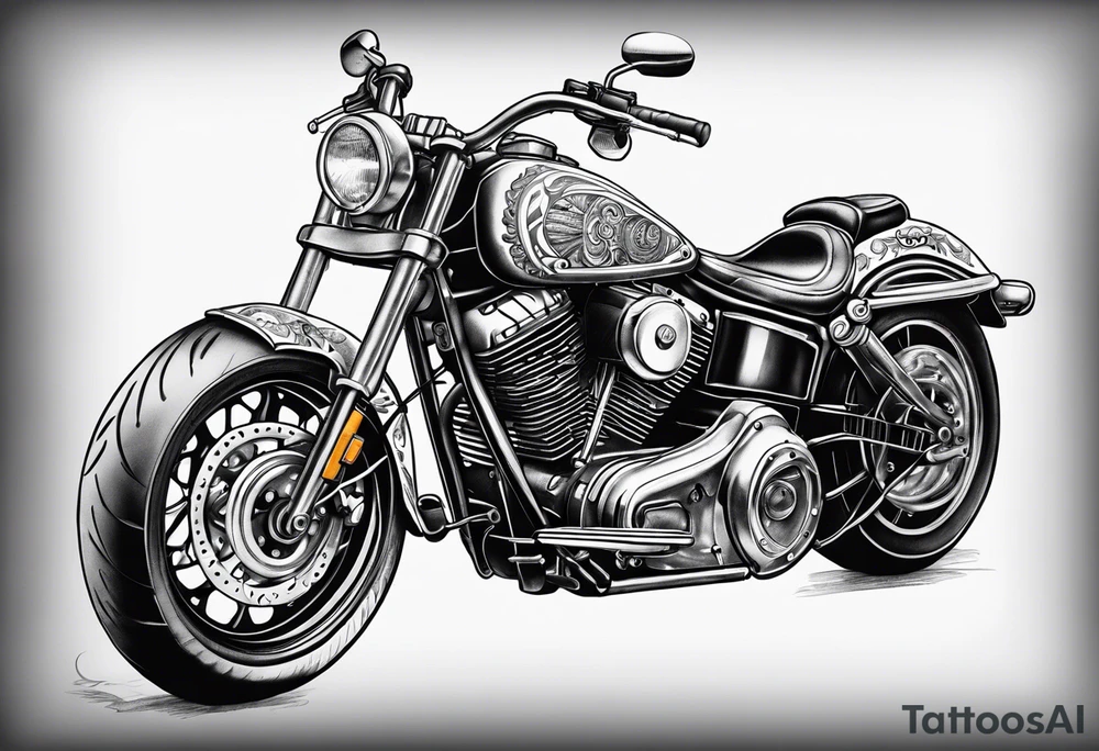 Motorcycle tattoo idea