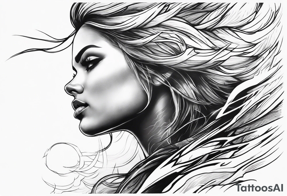 Lightning storm tattoo idea