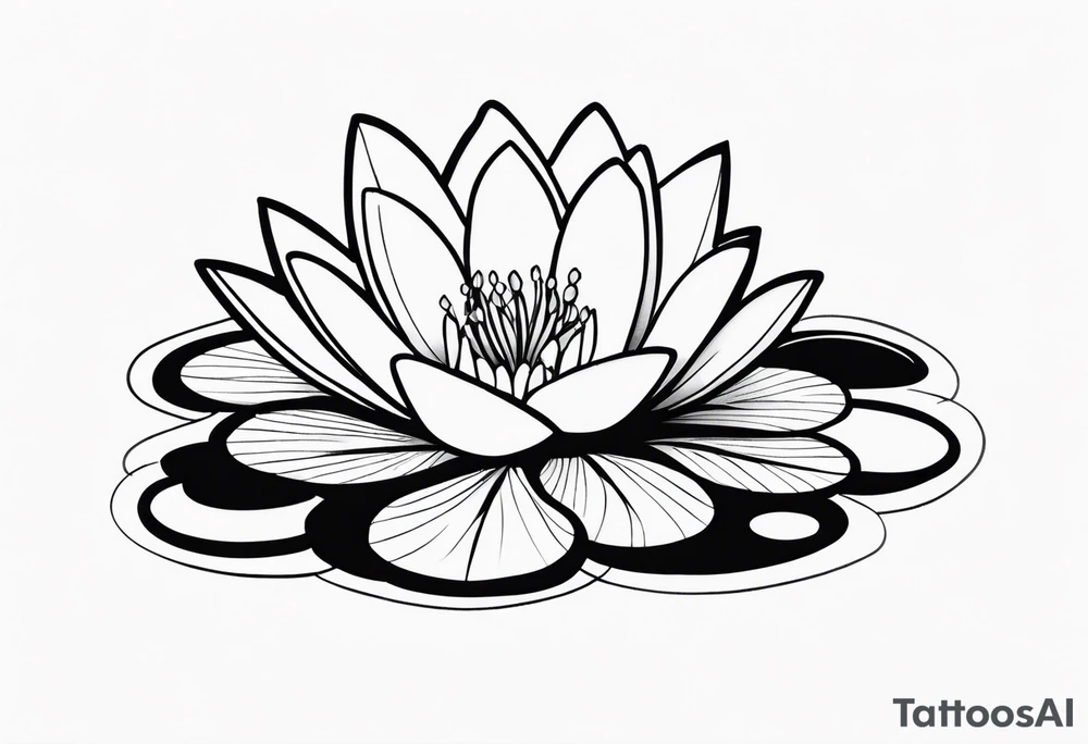gemstone lilypad tattoo idea