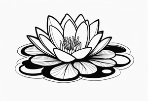 gemstone lilypad tattoo idea