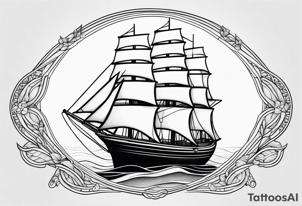 Chough (bird), sailing boat tattoo idea