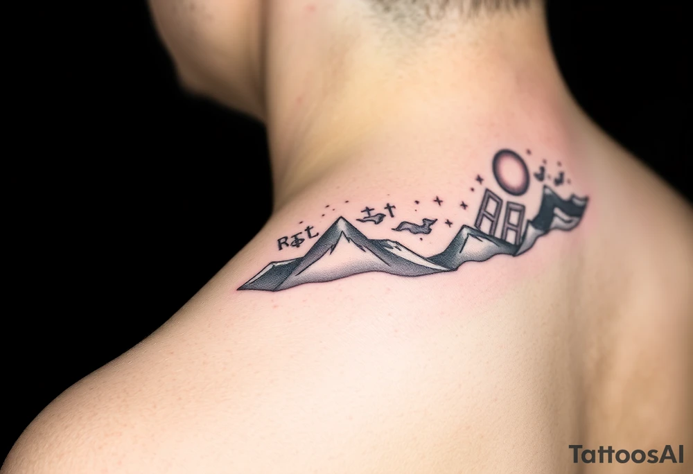 Night sky tattoo idea