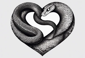 a snake wrapped around a heart tattoo idea