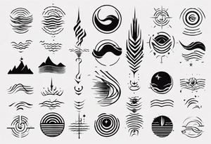 God is in the soundwaves, clean, small tattoo idea