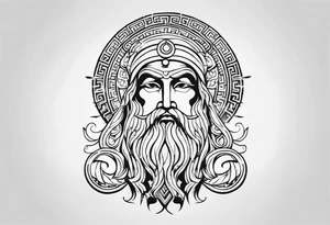 Greek, god, traditional tattoo idea