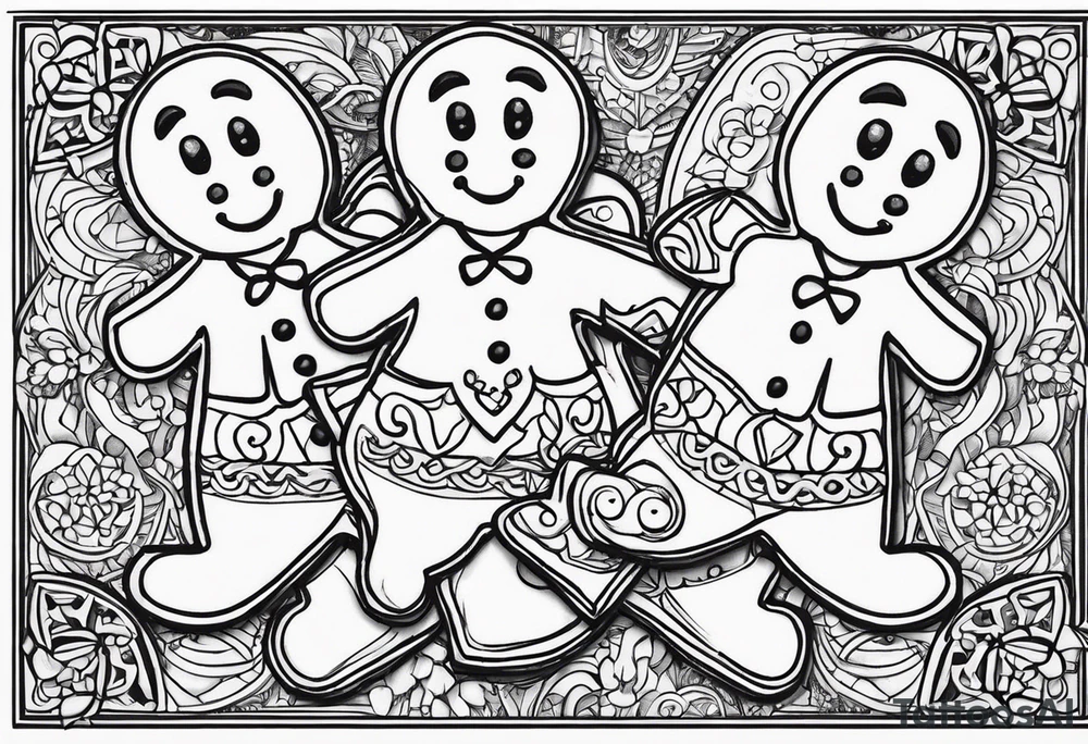 GINGERBREAD MEN tattoo idea