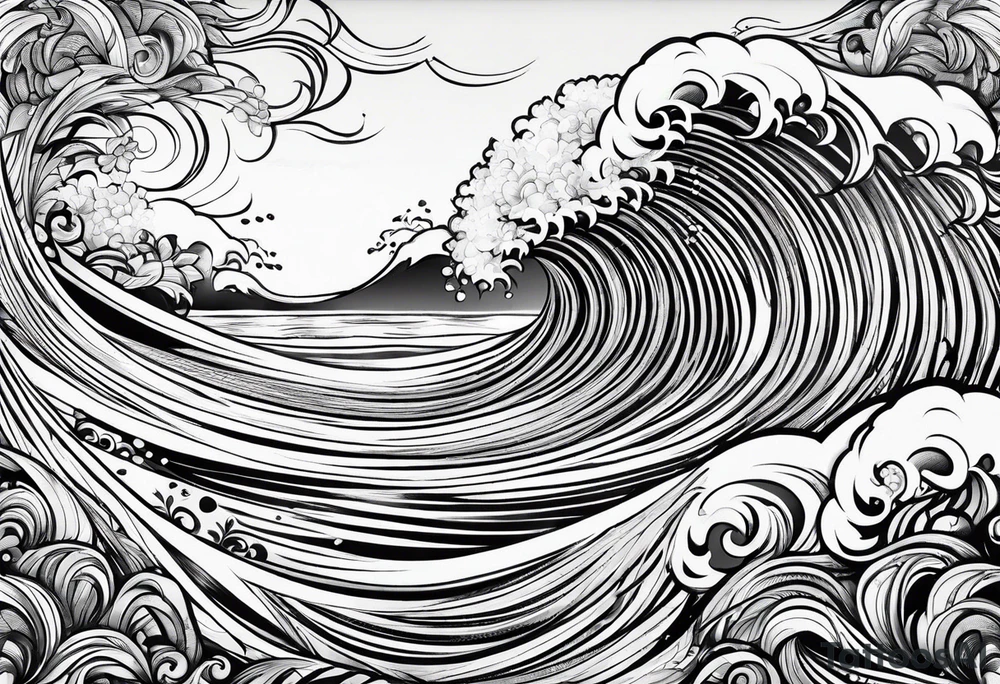 waves tattoo idea