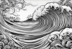 waves tattoo idea