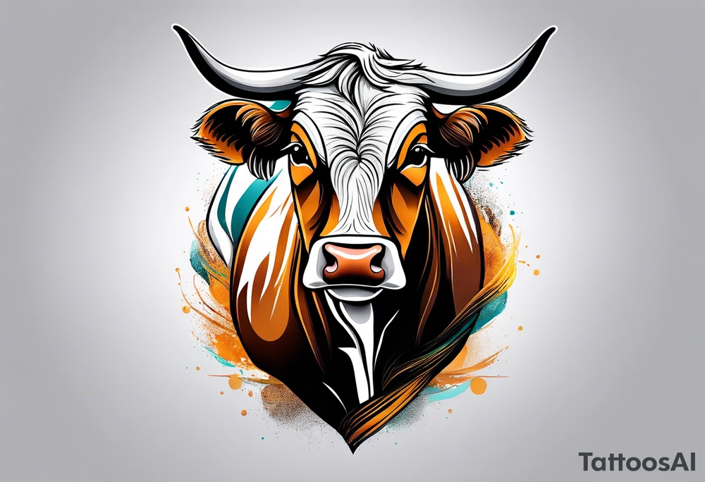 cow on calf tattoo idea