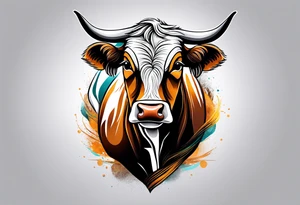 cow on calf tattoo idea
