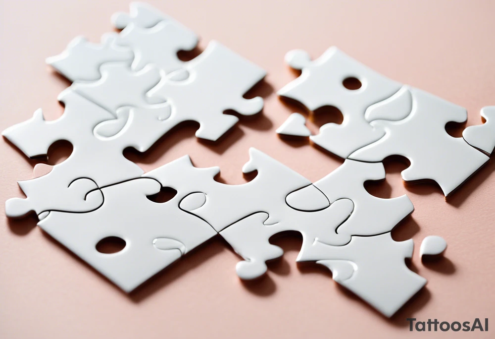 Interlocking Puzzle Pieces
   Concept: Two outlined puzzle pieces that are interlocking or fit together perfectly, symbolizing how you and your sister were connected. One of the puzzle pieces could have the small, filled-in heart inside it.
   Text: “To my favorite sister” could be placed underneath or along the curve of your ankle, maintaining your sister’s handwriting. You could position the text so it wraps slightly around the interlocking pieces. tattoo idea