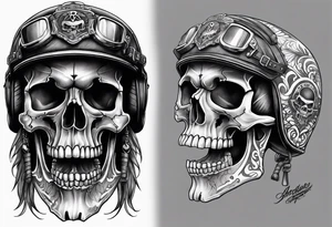 Chopper skull tattoo idea