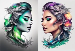 Northern lights
Half sleeve design tattoo idea