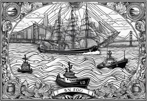 Coast Guard San Francisco map tattoo idea