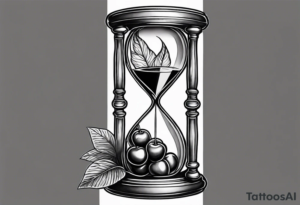 Cherry hourglass tattoo idea