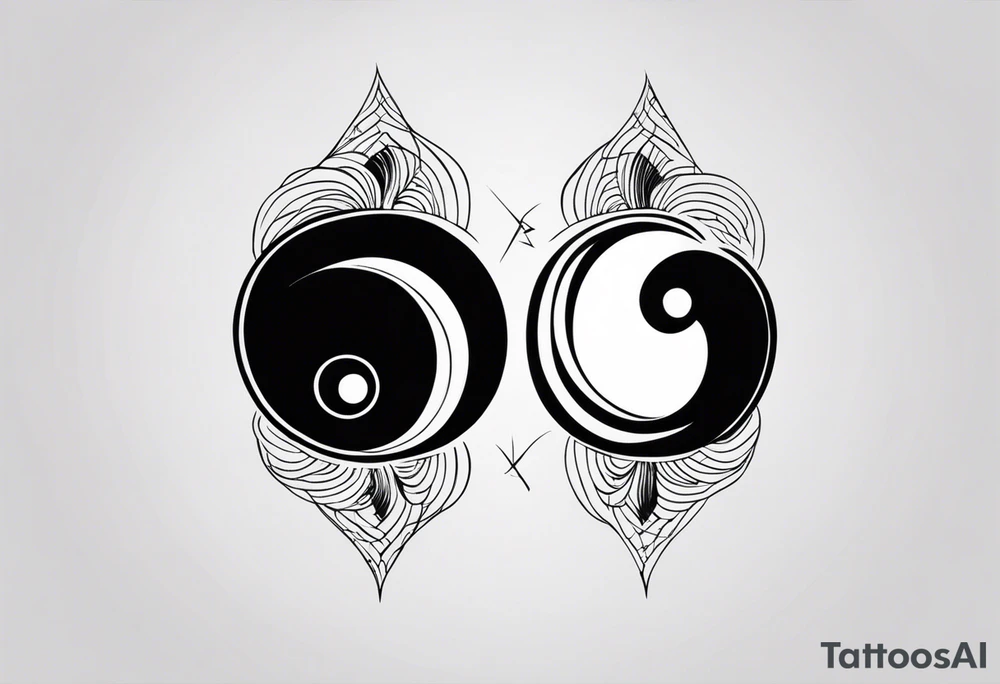 Long tattoo of yin yang on forearm tattoo idea