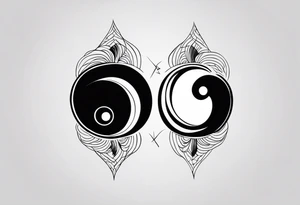 Long tattoo of yin yang on forearm tattoo idea