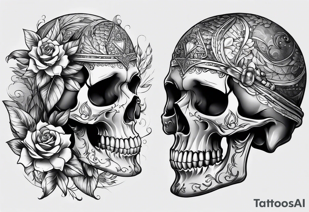 Skull tattoo idea
