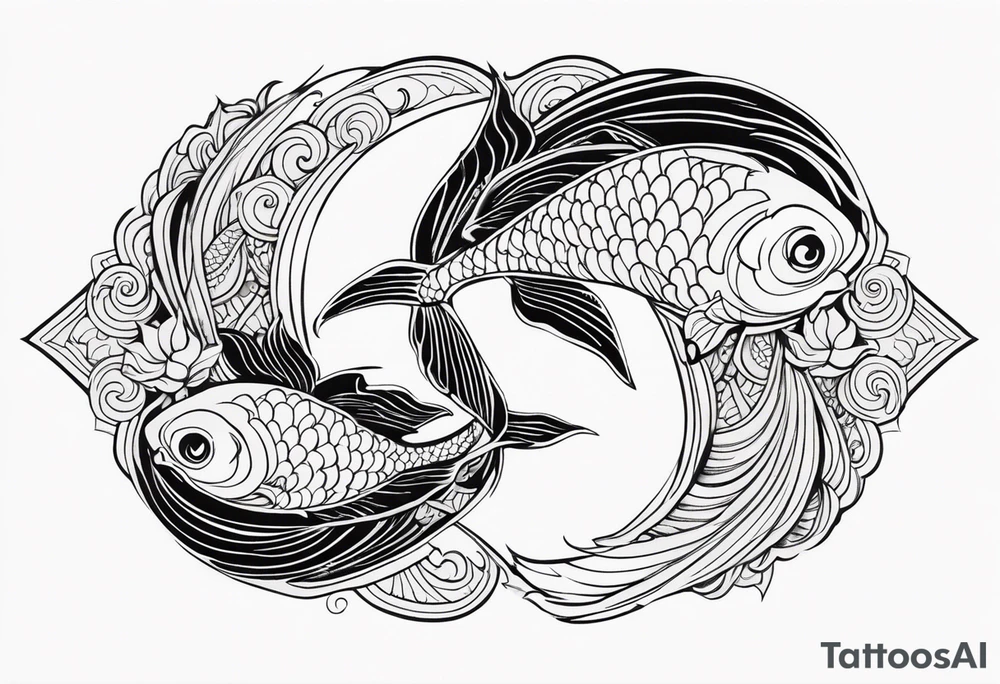 Koi fish yin and yang tattoo idea