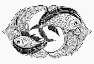 Koi fish yin and yang tattoo idea