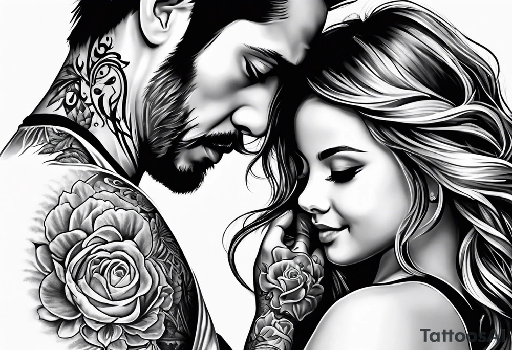 Father daughter, meaningful, music, love, tattoo idea