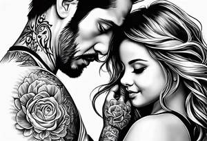 Father daughter, meaningful, music, love, tattoo idea
