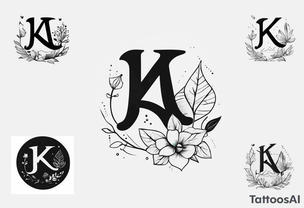 tattoo that includes the letters: A, K, E, O tattoo idea