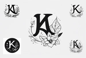 tattoo that includes the letters: A, K, E, O tattoo idea