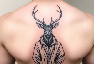 deer wearing wizards clothes tattoo idea