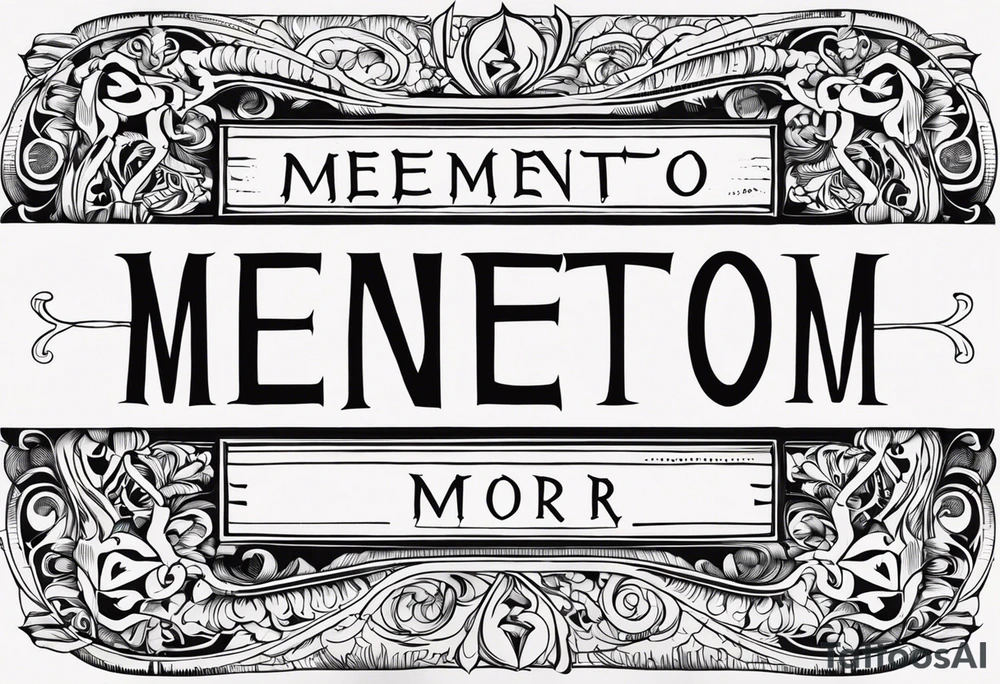 "memento mori" vertically tattoo idea
