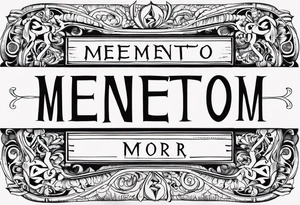 "memento mori" vertically tattoo idea