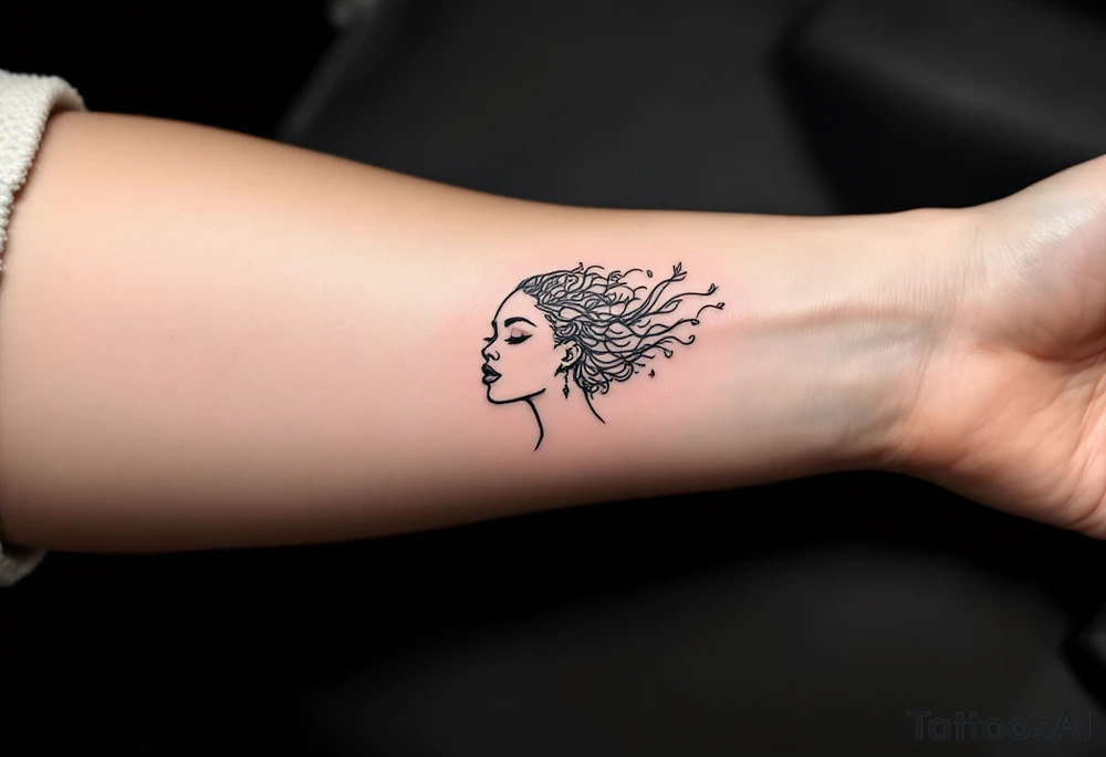 A tattoo with a black woman in it about divinity tattoo idea A tattoo with a black woman in it about divinity tattoo idea