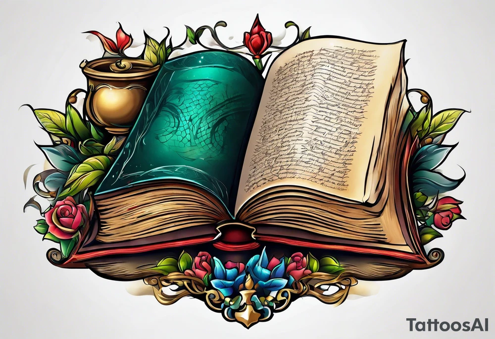 older book tattoo idea