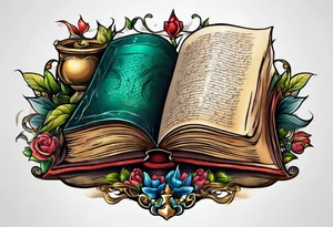 older book tattoo idea