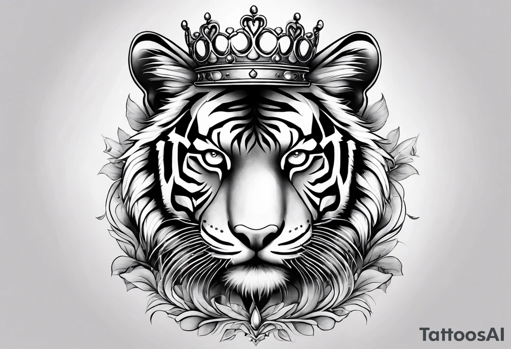 Full right arm sleeve a tiger at the top with a crown and third eye underneath a large hour glass with a brain and heart inside of it tattoo idea