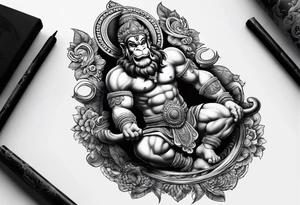 Hanuman tattoo idea