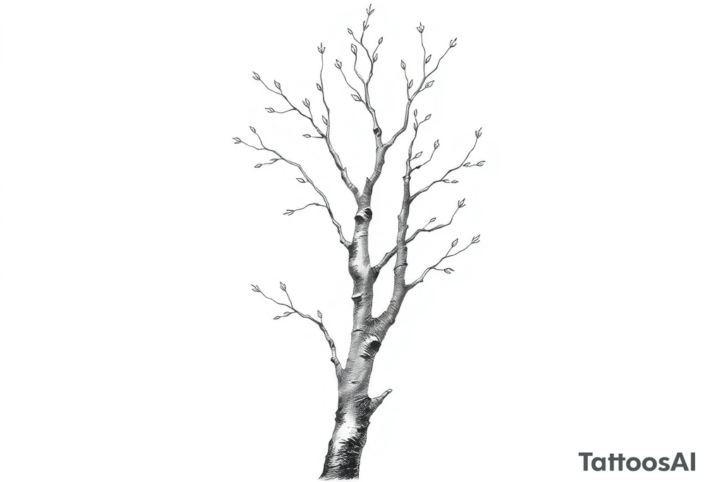 birch tree tattoo idea