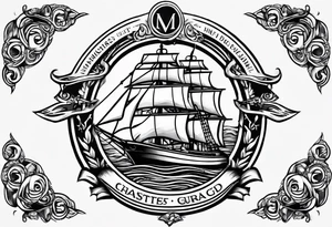 Nurse and Coast Guard logo tattoo idea