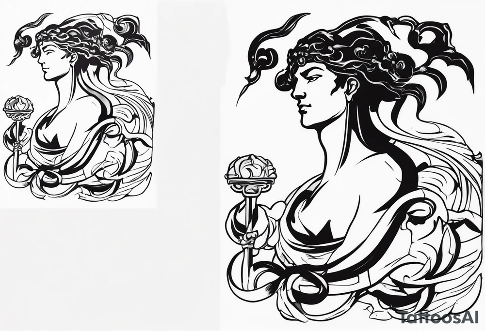 perseus holding medusas head tattoo idea