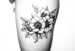 Thigh tattoos no flowers tattoo idea
