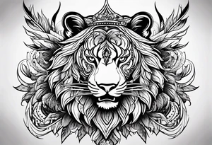 Create a tattoo that shows strength and courage and love tattoo idea