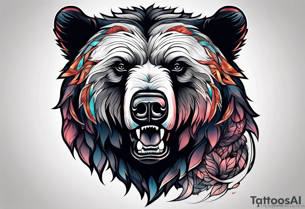 bear mountain tattoo idea