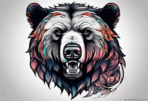 bear mountain tattoo idea