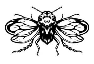 husky bug weird tattoo idea