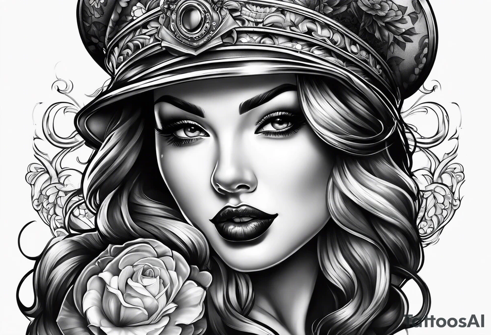 Pinup girl tattoo idea