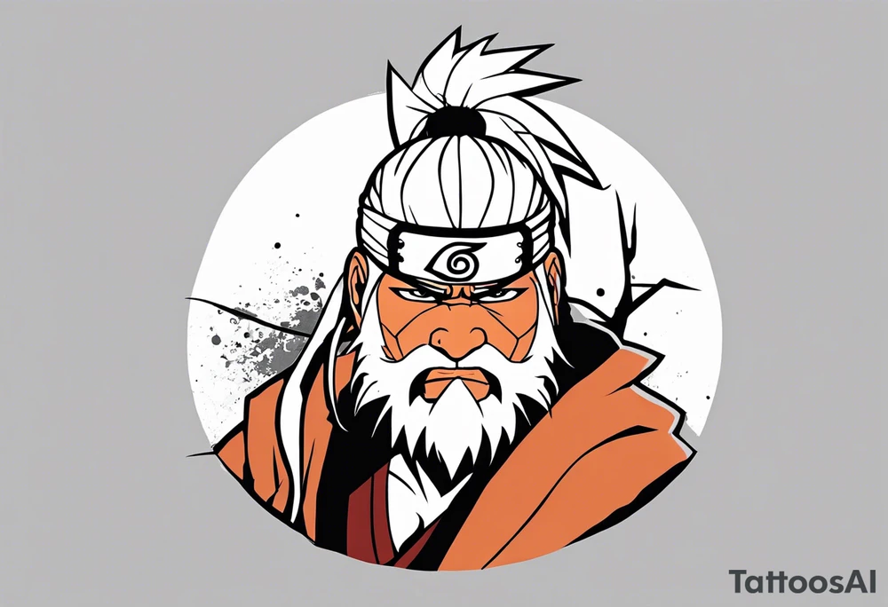 Jiraiya in Sage mode from the anime naruto tattoo idea