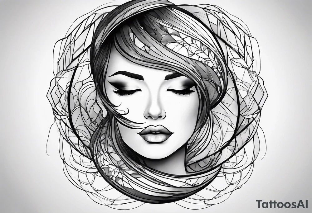 globe single line tattoo idea