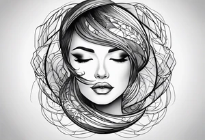 globe single line tattoo idea